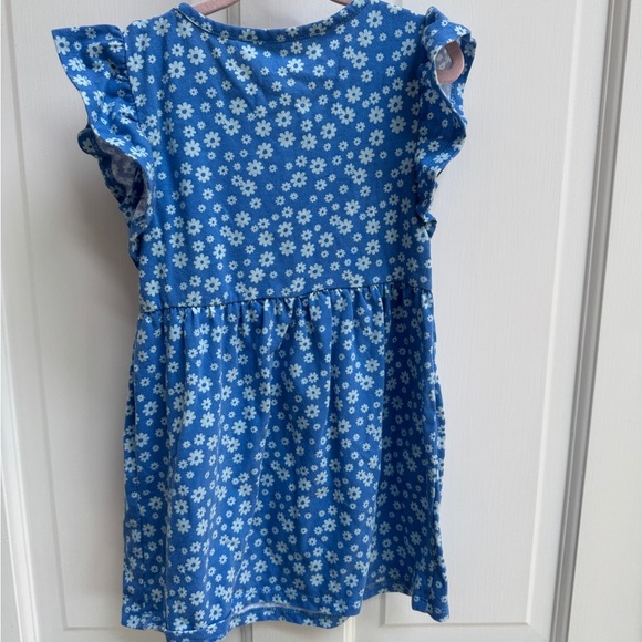 Okie Dokie 3T Girls Blue Ruffled Short Sleeve Casual Dress - Picture 5 of 5